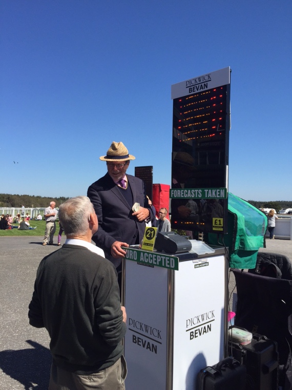 Not the 'racecourse regular' in question but a very respectable and well-hatted bookmaker.